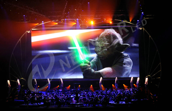 Rotating Flexible Rental LED Display , Indoor Concert LED Video Screen 140°H / 45°V