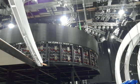 High Definition P5 Permanent Led Video Screen Curved LED Display SMD3528 1R1G1B
